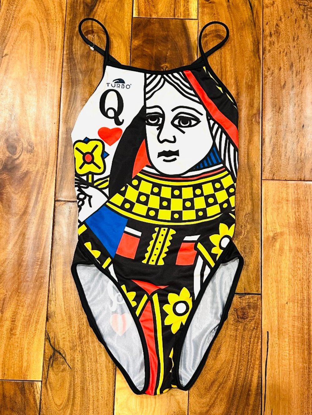 NWOT TURBO QUEEN OF HEARTS SWIMSUIT SMALL